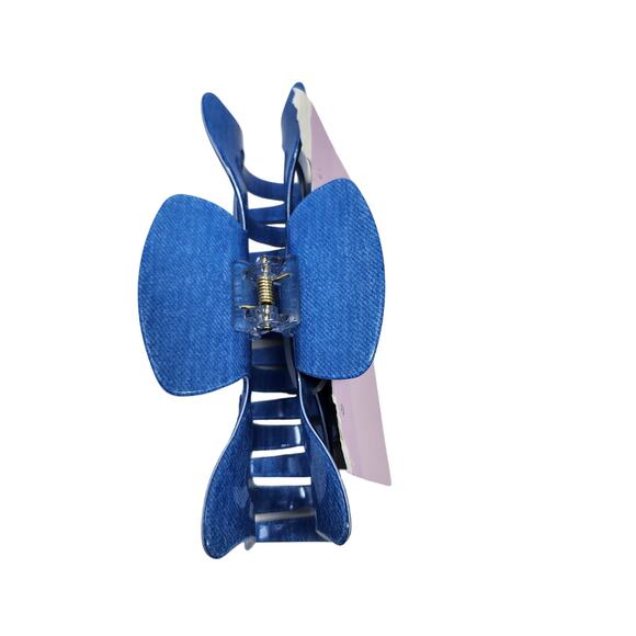 A New Day NWT Extra Large Claw Clip Hair Accessory Blue Denim Look Print - Picture 4 of 4